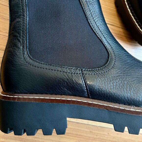 Brand New NWOT Caslon Miller Chelsea Black Leather Boots. Size 9, never worn. - Picture 11 of 16
